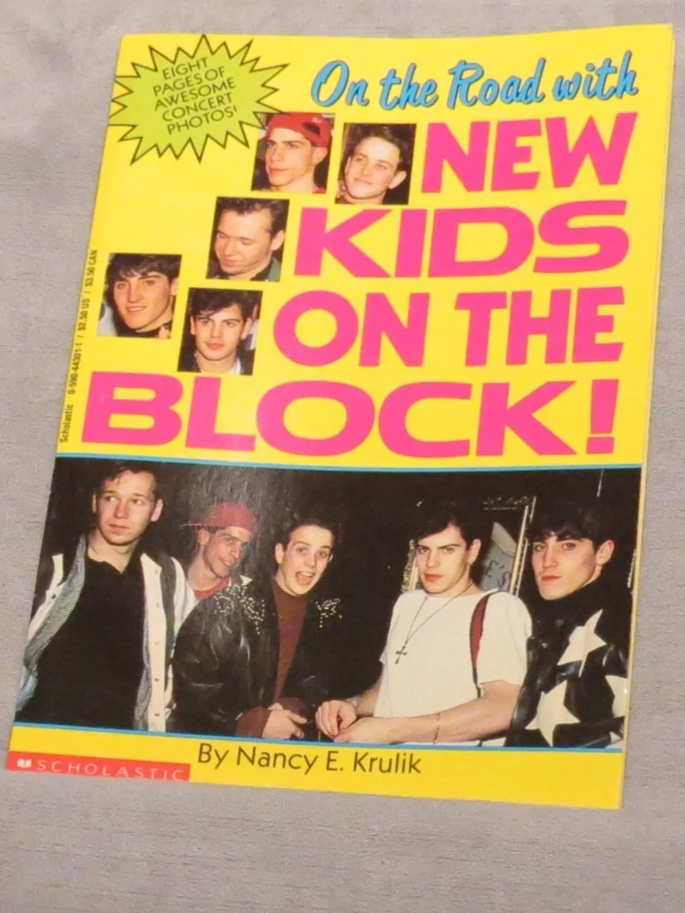 On the Road with New Kids on the Block 1990 by Nancy Krulik Scholastic Paperback